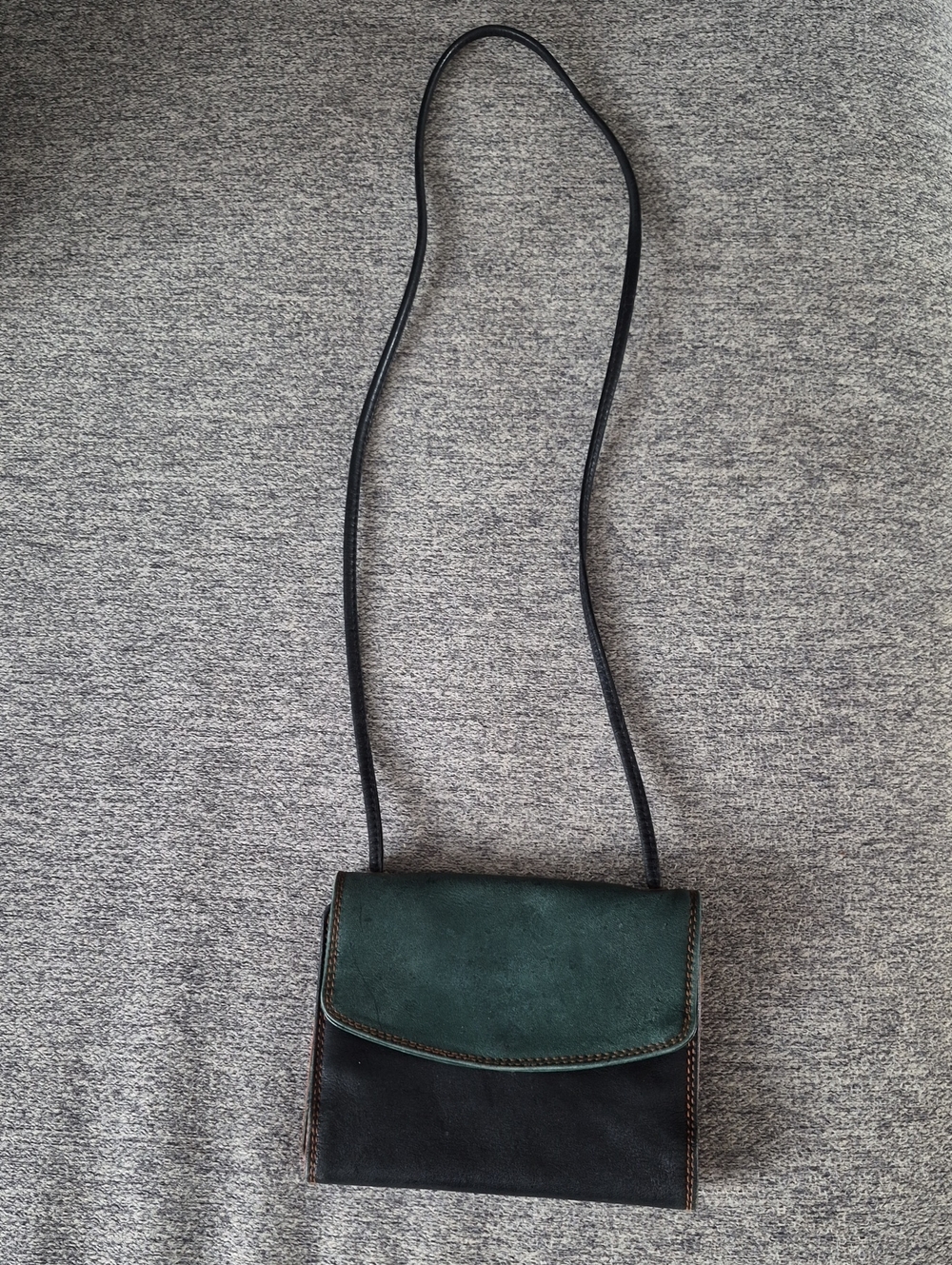 Vintage Derek Alexander Leather Multi-Color Organizer Wallet on String Crossbody